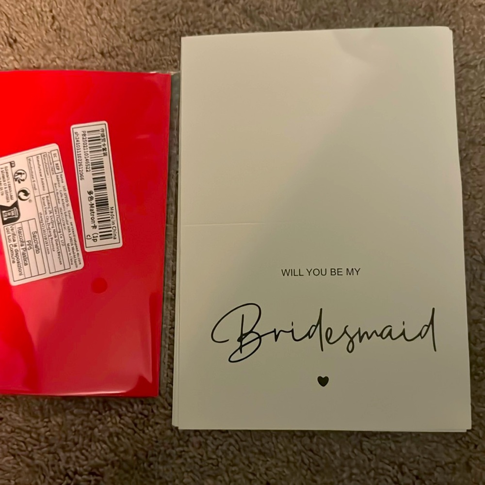 Will you be my bridesmaid card - set of 5